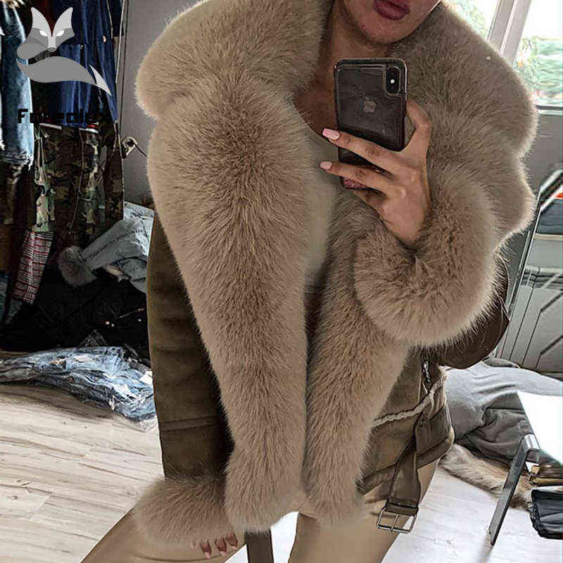 Women's fur faux Furealux Real Fox Coats with Wholeskin Sheepskin Warm Jacket Cashmere Lining Genuine Leather Jackets Natural Overwear 1108, Frostfur
Women's fur faux Furealux Real Fox Coats with Wholeskin Sheepskin Warm Jacket Cashmere Lining Genuine Leather Jackets Natural Overwear 1108, Frostfur