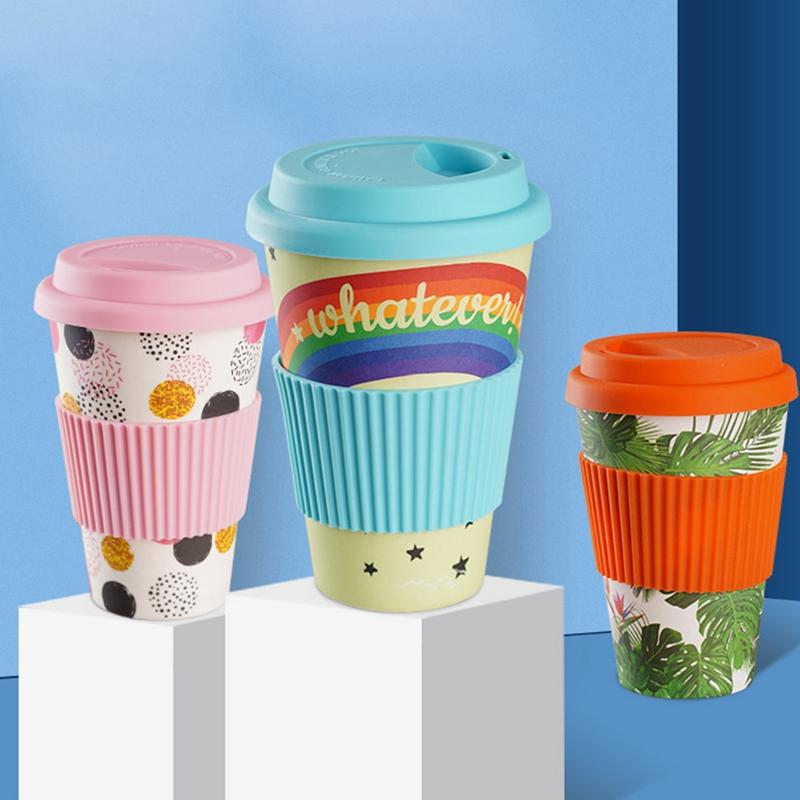 470Ml Portable Practical Reusable Bamboo Fiber Silicone Cap Coffee Cups Eco Friendly Non-Slip Printing Travel Mugs, 03
470Ml Portable Practical Reusable Bamboo Fiber Silicone Cap Coffee Cups Eco Friendly Non-Slip Printing Travel Mugs, 03