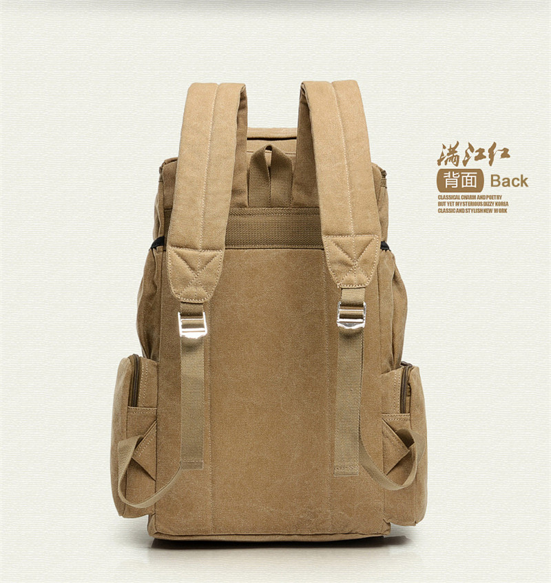 Canvas Fashion Men Backpack Canvas male School Bag Travel Backpack Rucksack