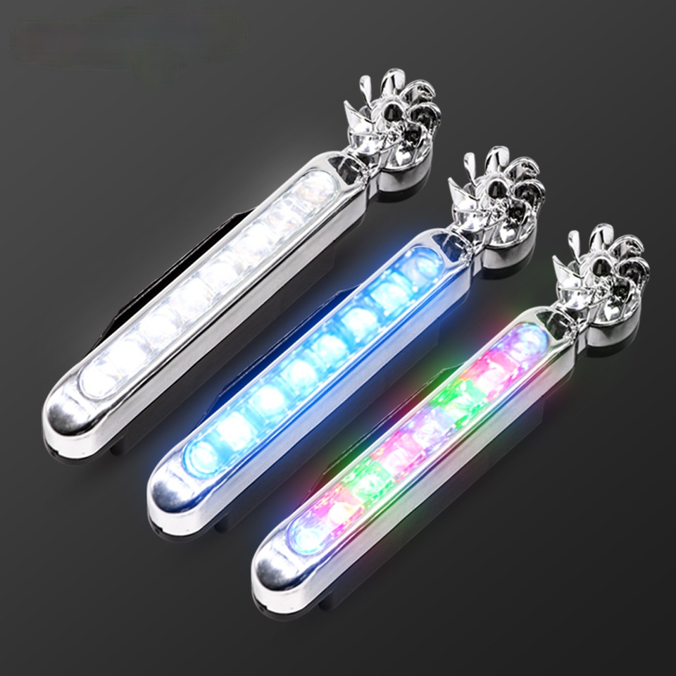 3 Color Wind Energy Car Light 8 LED Daylight Headlight Lamp Auto Styling Daytime Running Light Without External Power Supply