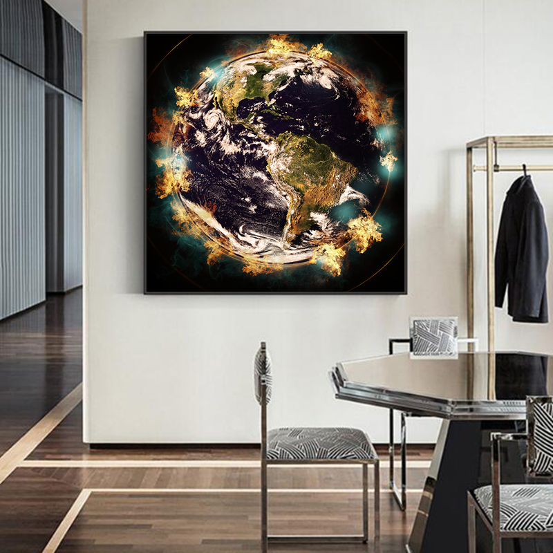Abstract Earth Posters and Prints Landscape Painting on Canvas Wall Art for Living Room HD Pictures Big Size Home Decorations