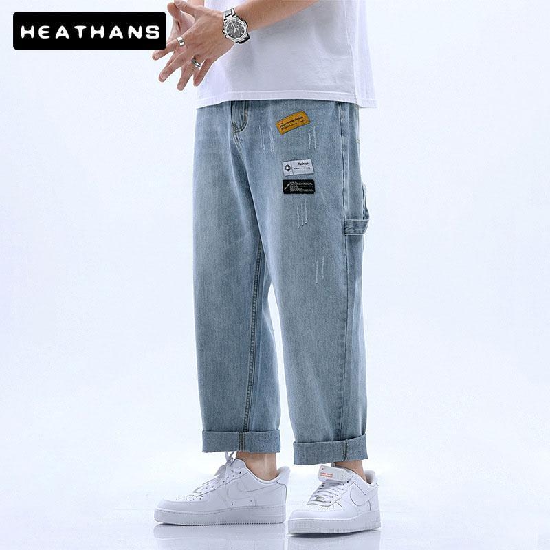 Korean Jeans Mens Loose Straight Pants Casual Wide Leg For Male Ankle Length Washed Fashion Mid Waist Black Denim Trousers Men's
Korean Jeans Mens Loose Straight Pants Casual Wide Leg For Male Ankle Length Washed Fashion Mid Waist Black Denim Trousers Men's