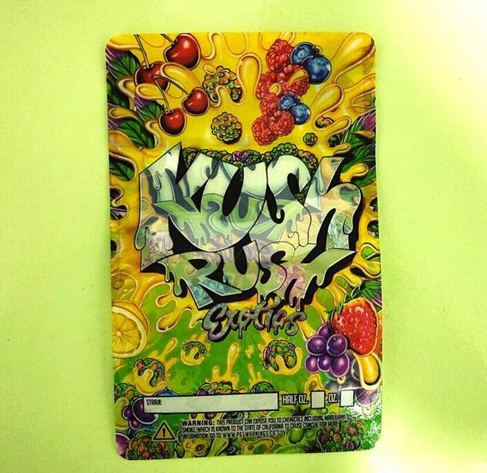 3.5g 7g Kush Rush exotics Bags resealable zipper seal for freshness Childproof flowers packing KUSH RUSH 14g 28g mylar bags2021
3.5g 7g Kush Rush exotics Bags resealable zipper seal for freshness Childproof flowers packing KUSH RUSH 14g 28g mylar bags2021