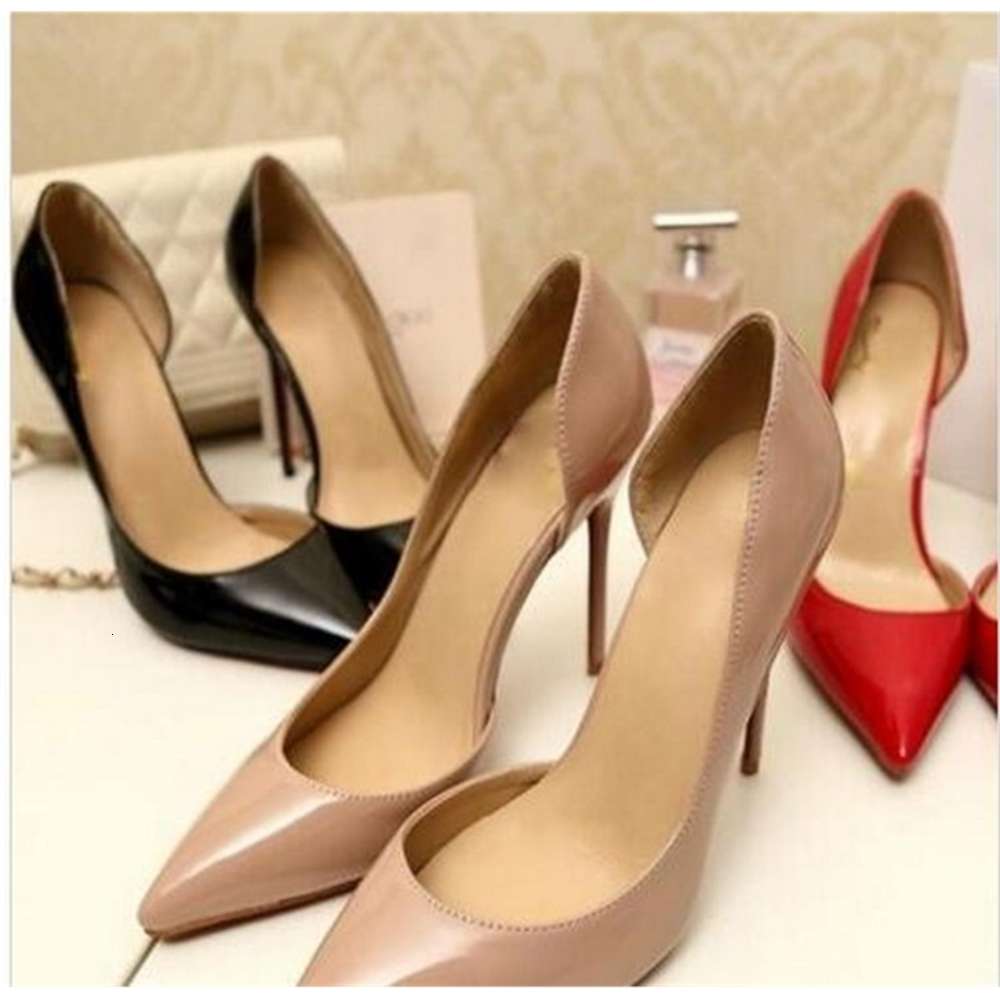 Women Black Sheepskin Nude Patent Leather Poined Toe Women Pumps,120mm Fashion lRed Bottom High Heels Shoes Side Empty Wedding shoes shortshow
Women Black Sheepskin Nude Patent Leather Poined Toe Women Pumps,120mm Fashion lRed Bottom High Heels Shoes Side Empty Wedding shoes shortshow