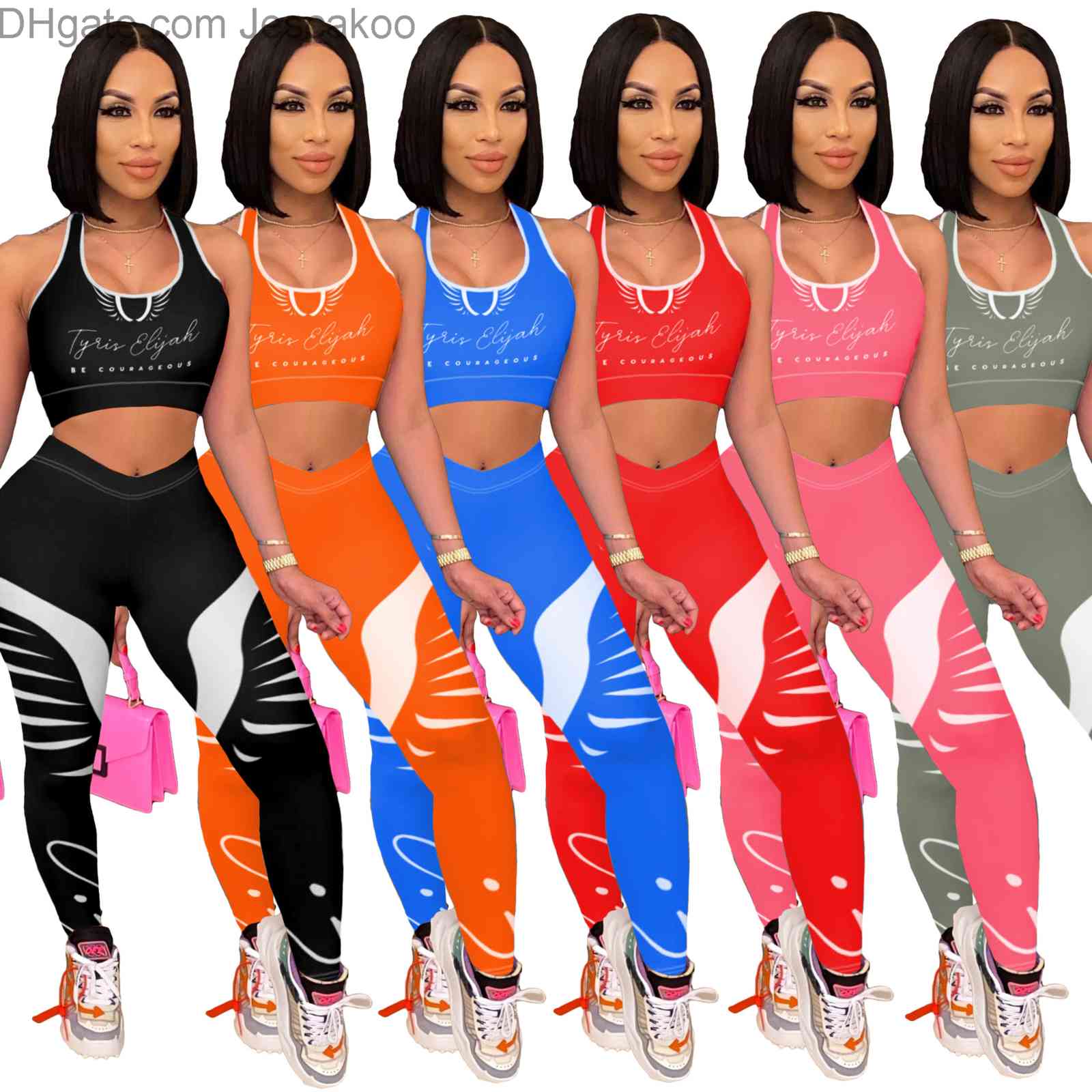Women Tracksuits Two Piece Yoga Outfits Designer Fashion Sexy Print Letter Sleeveless Vest Leggings Ladies Casual Jogger Suits Plus Size, Black#
Women Tracksuits Two Piece Yoga Outfits Designer Fashion Sexy Print Letter Sleeveless Vest Leggings Ladies Casual Jogger Suits Plus Size, Black#