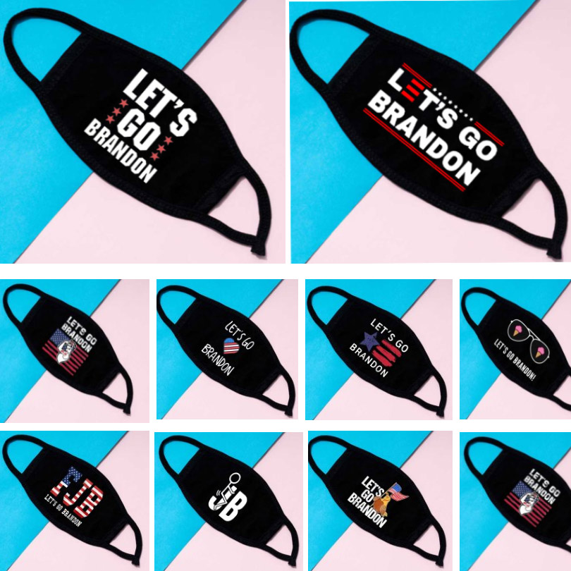 Lets Go Brandon Black Cartoon Face Mask Funny Double Layer Cotton Washable Protective Masks Flag Mouth Designer Masks HH21-751
Lets Go Brandon Black Cartoon Face Mask Funny Double Layer Cotton Washable Protective Masks Flag Mouth Designer Masks HH21-751