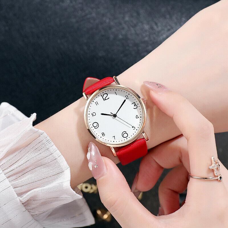 Wristwatches Fashion Women's Luxury Quartz Watches Leather Band Analog Wrist Watch Gift Accessories, Red
Wristwatches Fashion Women's Luxury Quartz Watches Leather Band Analog Wrist Watch Gift Accessories, Red