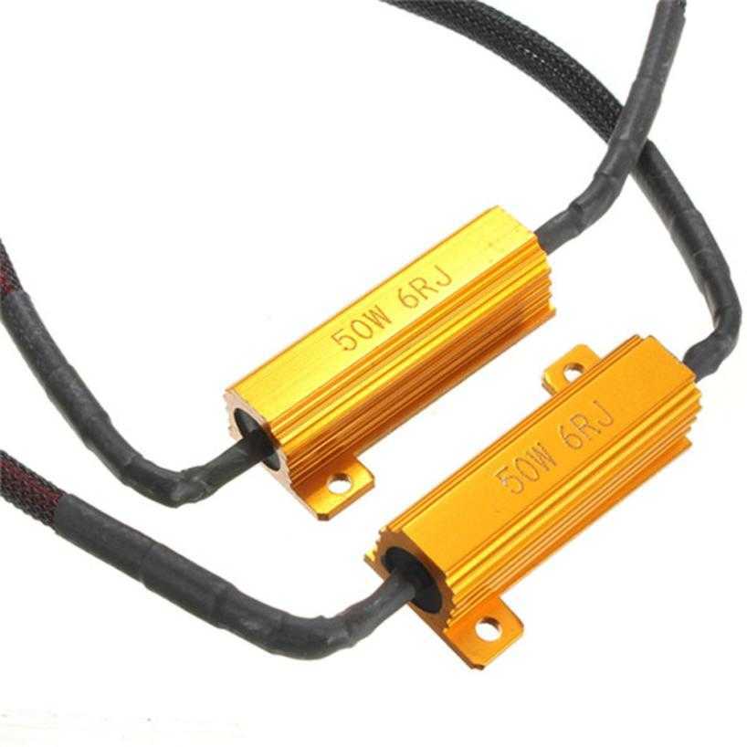 2x Error Free Canbus H7 50w 6ohm Led Headlight Drl Fog Light Load Resistor Wiring Canceller Decoder New Arrive Car