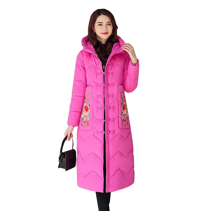 down Winter Coat Women Parka National Wind Vintage embroidered Thick Long Cotton Padded Jacket Plus size Slim Hooded Outwear, Black
down Winter Coat Women Parka National Wind Vintage embroidered Thick Long Cotton Padded Jacket Plus size Slim Hooded Outwear, Black