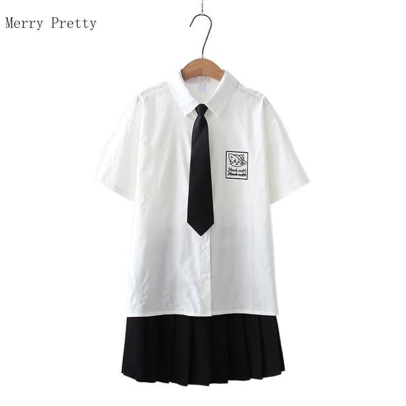 Women Casual Dress Sets Hight Waist Mini Pleated Skirts and Embroidery Short Sleeve Cotton Tie Shirts Summer 2 Piece Set 210526
Women Casual Dress Sets Hight Waist Mini Pleated Skirts and Embroidery Short Sleeve Cotton Tie Shirts Summer 2 Piece Set 210526