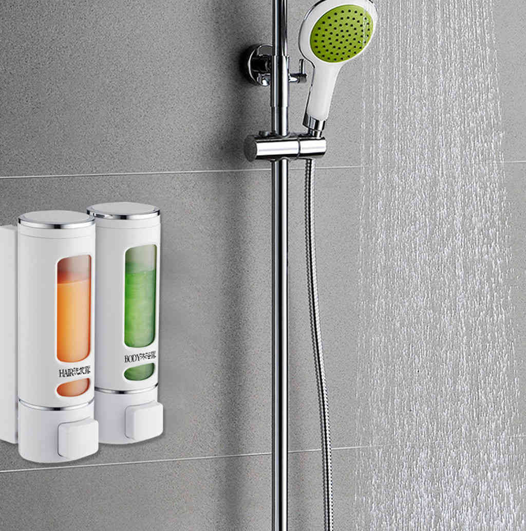 400ml single soap dispenser wall-mounting shower shampoo dispenser liquid vessel soap accessories to bathroom