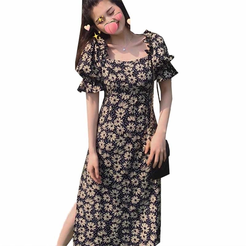 Square Neck One Shoulder Floral Elegant Dress Women Summer Korean Fashion clothing 210520, The picture color
Square Neck One Shoulder Floral Elegant Dress Women Summer Korean Fashion clothing 210520, The picture color