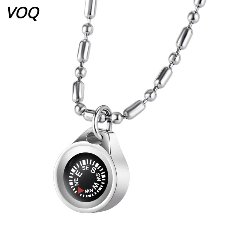 Pendant Necklaces VOQ Outdoor Survival Rescue Compass Stainless Steel Bead Chains Long Necklace For Men And Women Adventure Travel Jewelry
Pendant Necklaces VOQ Outdoor Survival Rescue Compass Stainless Steel Bead Chains Long Necklace For Men And Women Adventure Travel Jewelry