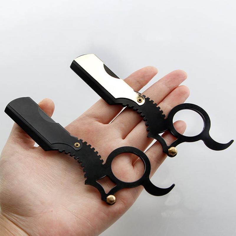 Hair Scissors Straight Edge Barber Razor Haircut Beard Eyebrow Shaving Tool Manual Depilation Hairdresser Trimming Tools