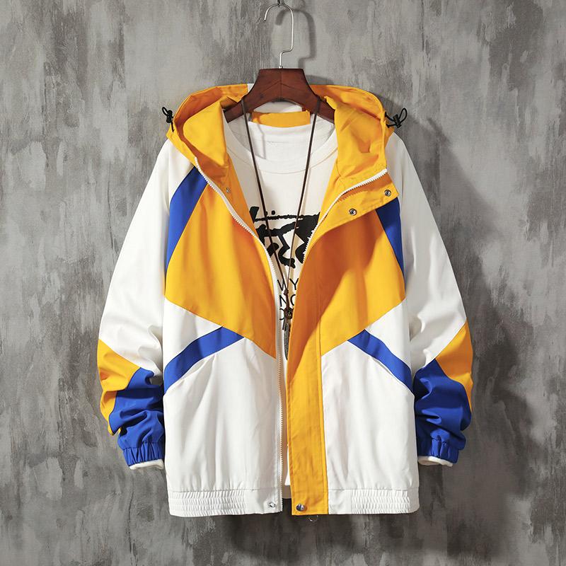 Men's Jackets 2021 Japanese Streetwear Sets Sportswear Tracksuit Men Patchwork Hip Hop Jacket Sweatpants Joggers Suits