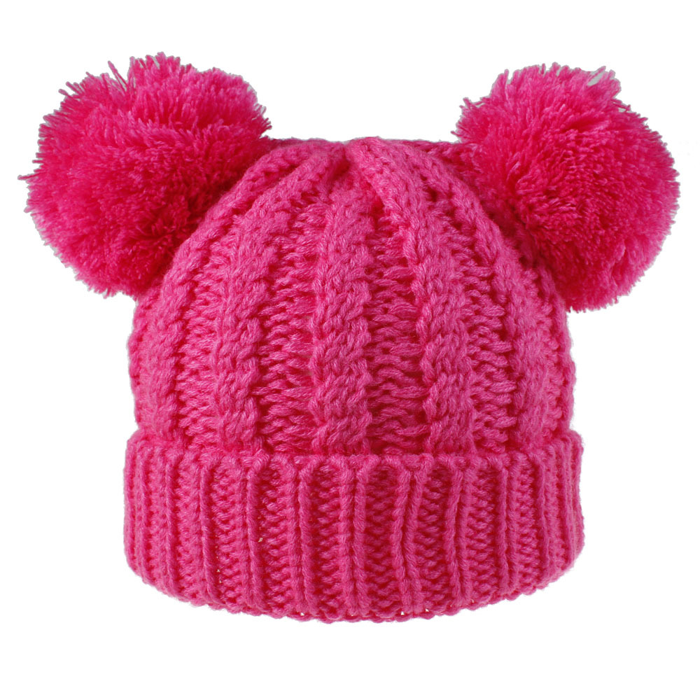 Baby Knit Cap Kid Crochet Beanies Hat Girl Pony Tail Caps Warm MOK Stretchy Caps 8 Colors Children Woolen Knitted Hats Casual Headgear