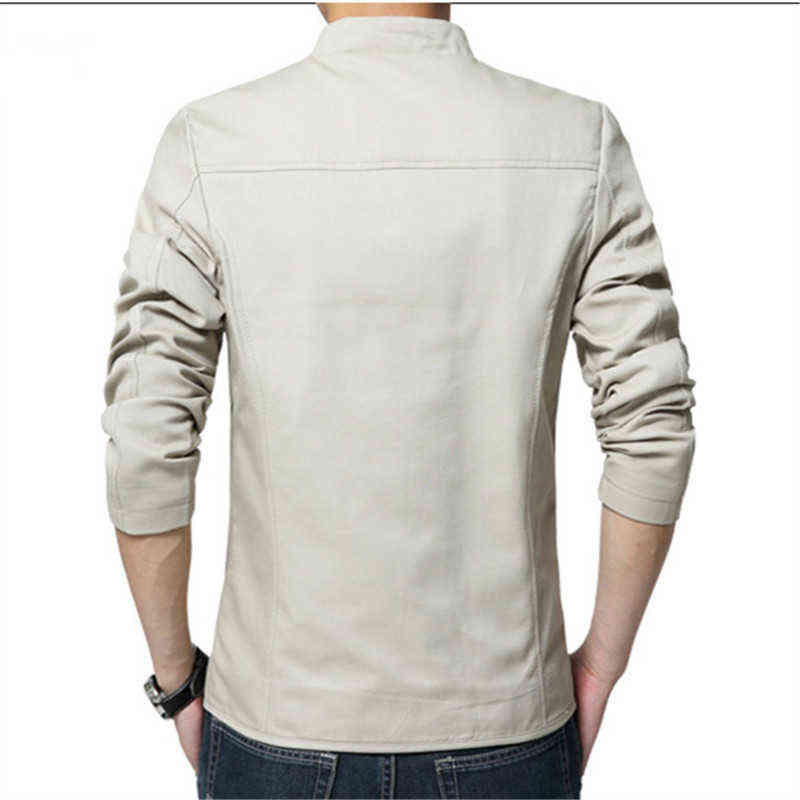 Mens Jacket Fashion Standing Collar Jacket Coats Men Slim Fit Business Casual Male Jackets Men Clothing Plus Size M-5XL Solid 211110