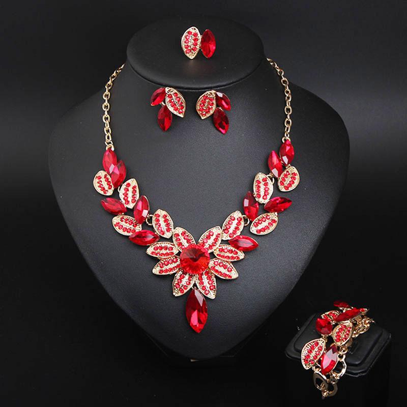 Earrings & Necklace Women Bridal Jewelry Sets Wedding Earring Bracelet Ring For Brides Bridesmaid Party Accessories Crystal Decoration, Silver
Earrings & Necklace Women Bridal Jewelry Sets Wedding Earring Bracelet Ring For Brides Bridesmaid Party Accessories Crystal Decoration, Silver