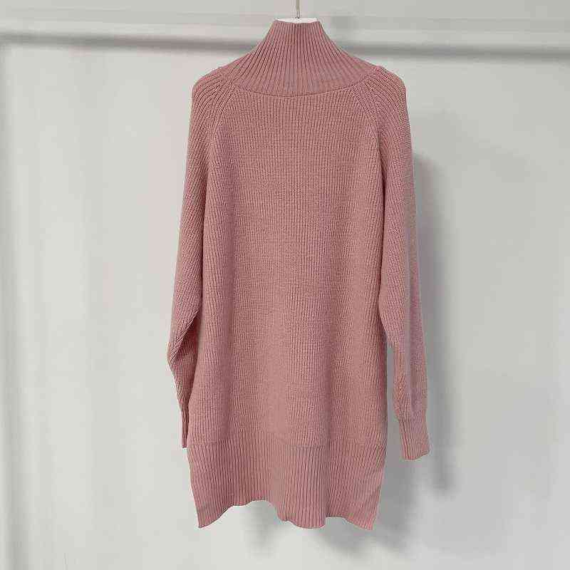 Toppies Autumn Winter Women Knitted Sweater Dress Long Sleeve Solid Sweater Casual Loose Sweater Dress Female 211123wtt