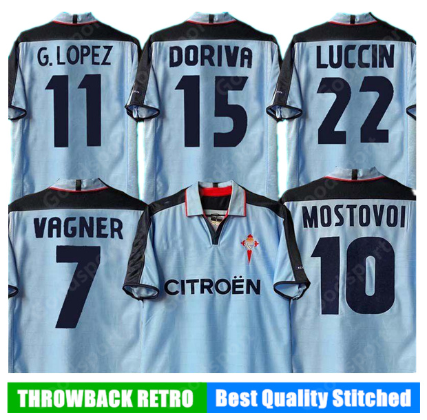 RETRO Celta de Vigo jersey MOSTOVOI 10 CONTRERAS 15 G. LOPEZ 11 ILIC 25 PINILLA 18 OUBINA 28 03 04 ELTA VIGO retro soccer jersey, 03/04 home
RETRO Celta de Vigo jersey MOSTOVOI 10 CONTRERAS 15 G. LOPEZ 11 ILIC 25 PINILLA 18 OUBINA 28 03 04 ELTA VIGO retro soccer jersey, 03/04 home