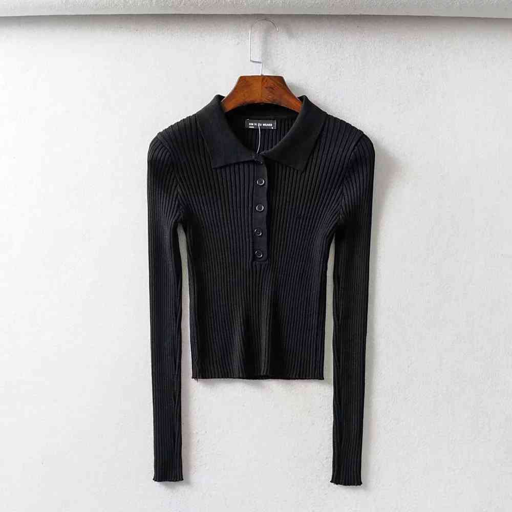 Winter white black crop sweater women pullover Streetwear long sleeve knitted korean womens s 210521