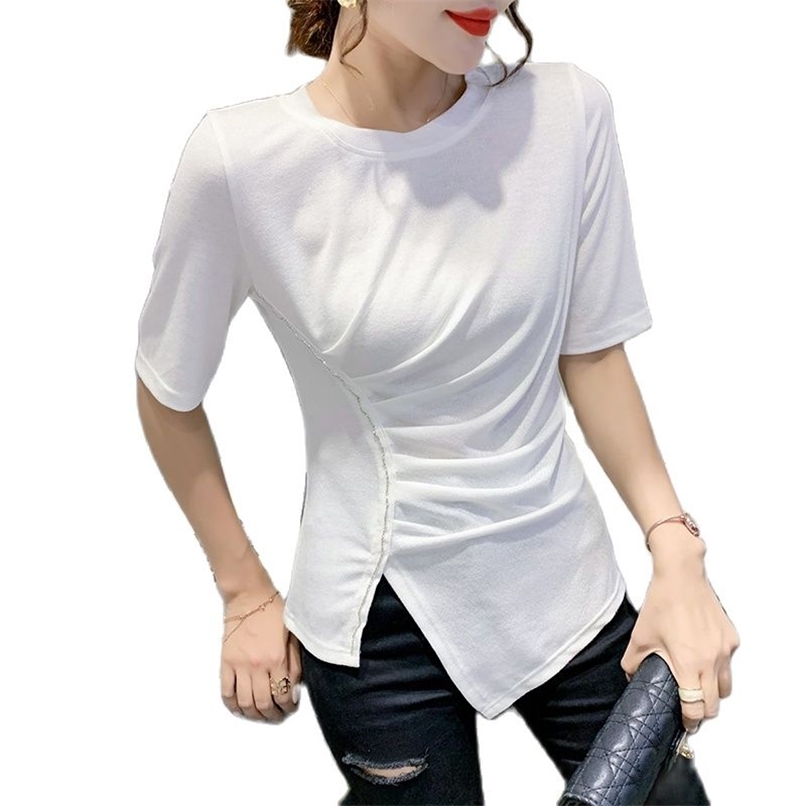 Temperament Handmade Nail Diamond Short Sleeve Slim Top Knitted T-shirt summer fashion women's clothing 210520, Black
Temperament Handmade Nail Diamond Short Sleeve Slim Top Knitted T-shirt summer fashion women's clothing 210520, Black