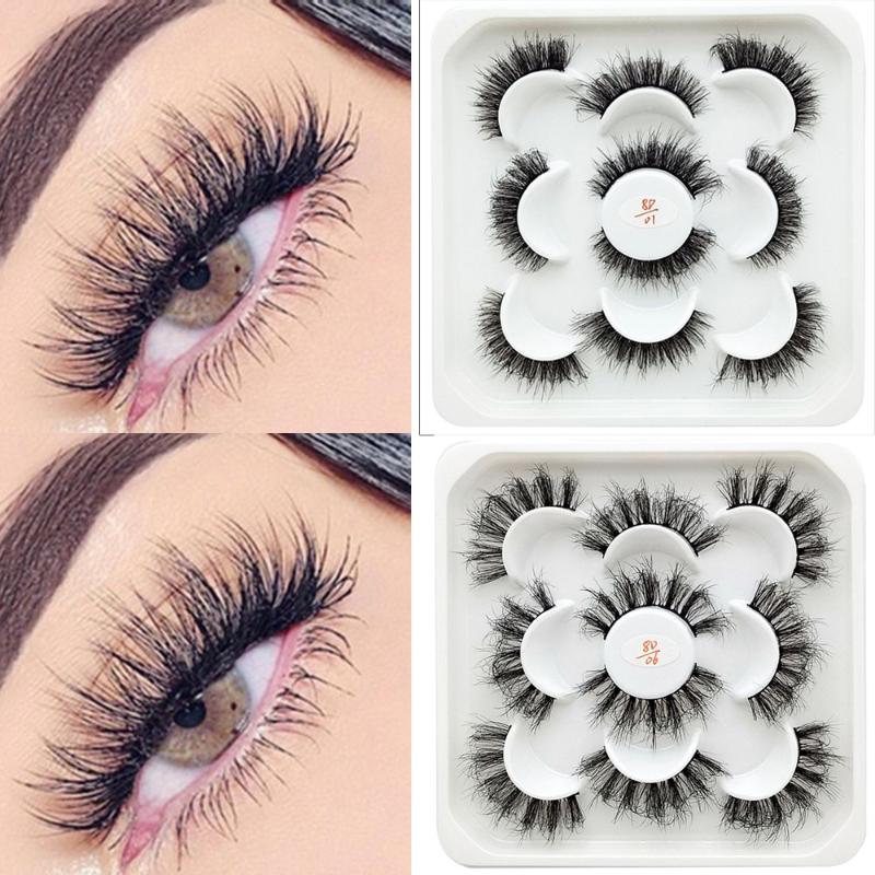 False Eyelashes 5 Pairs 8D Faux Mink Hair Messy Fluffy Thick Volume Wispies Natural Long Lashes Reusable Eye Makeup Tools
False Eyelashes 5 Pairs 8D Faux Mink Hair Messy Fluffy Thick Volume Wispies Natural Long Lashes Reusable Eye Makeup Tools