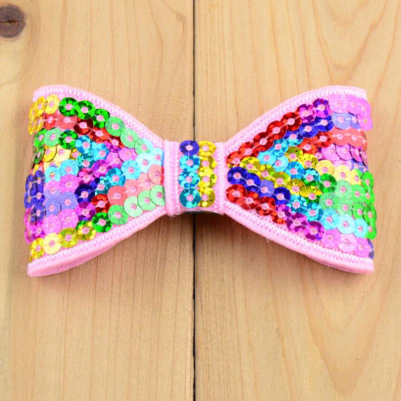 2021 new 32C 8CM Children Boutique Bowknots Without Clip Sequin Bows For Baby Girls DIY Headbands Hair Accessories