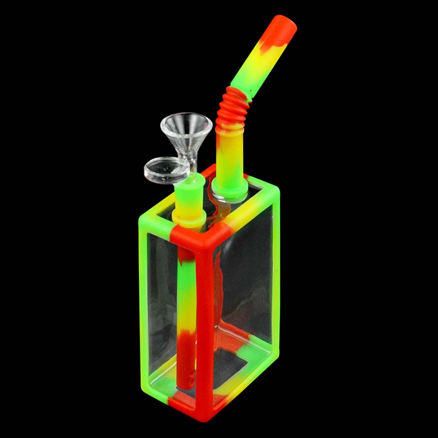 7'' Water pipe Glass bong Smoking Pipes hookah silicone bongs Dab Rig drink box design
7'' Water pipe Glass bong Smoking Pipes hookah silicone bongs Dab Rig drink box design