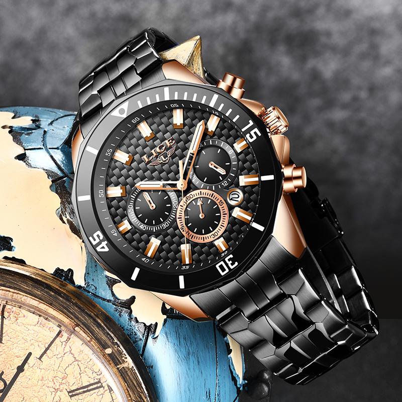 Wristwatches LIGE All Steel Strap Mens Watches Top Military Waterproof Quarta Watch For Men Big Dial Sport Chronograph Clock, All blue
Wristwatches LIGE All Steel Strap Mens Watches Top Military Waterproof Quarta Watch For Men Big Dial Sport Chronograph Clock, All blue