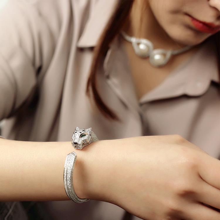 Bangle 925 Sterling Silver Zirconia Animal Panther Bracelet, Female Women Famous Quality Zircon Love
Bangle 925 Sterling Silver Zirconia Animal Panther Bracelet, Female Women Famous Quality Zircon Love