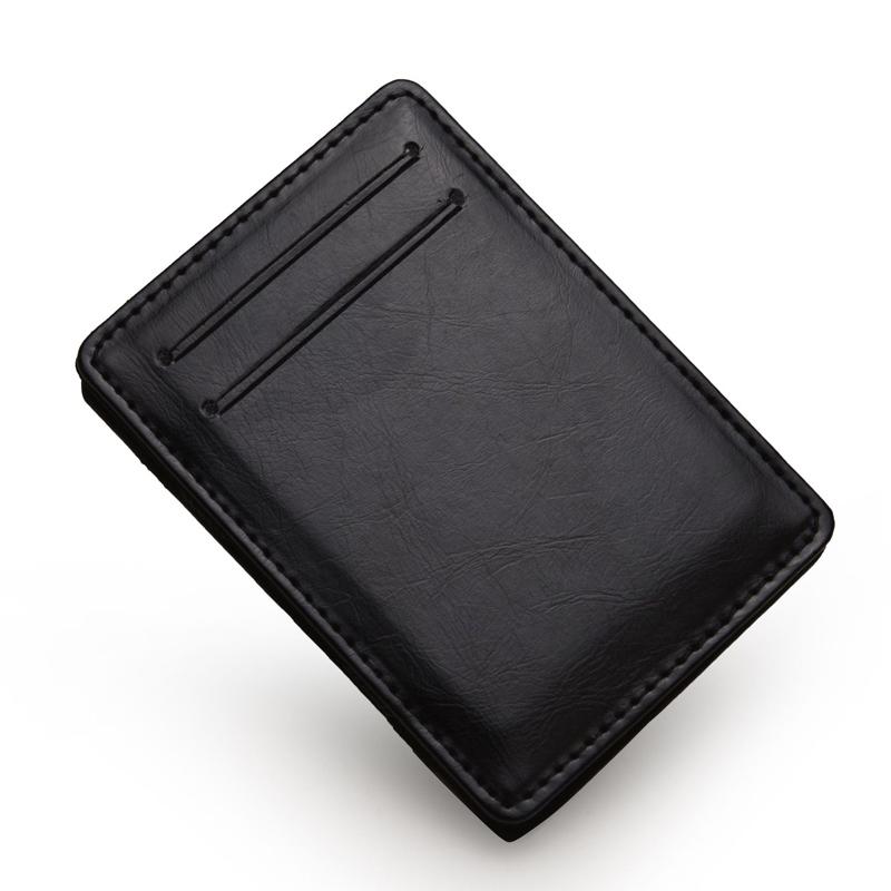 Free Shipping Compact Solid Color PU Leather Pouch Men - Thin Wallet Featuring An Elastic Band For Easy Carry Designer Bag Luxury Bag Tote Bag