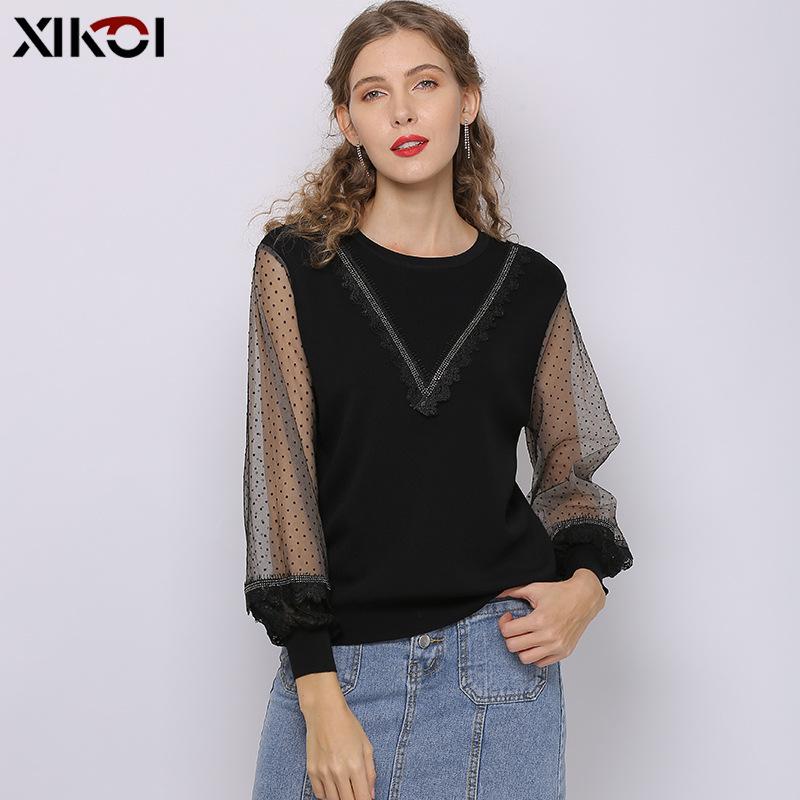 Women's Blouses & Shirts T-shirt 2021 Spring Perspective Top Chiffon Splicing Temperament Commuter Wear, Black
Women's Blouses & Shirts T-shirt 2021 Spring Perspective Top Chiffon Splicing Temperament Commuter Wear, Black
