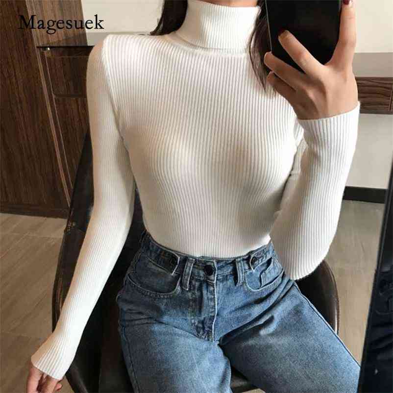 Slim Long Sleeve Women Knitted Ribbed Pullover Sweater Turtleneck Autumn Winter Jumper Soft Warm Pull Femme 6897 50 210518, Green
Slim Long Sleeve Women Knitted Ribbed Pullover Sweater Turtleneck Autumn Winter Jumper Soft Warm Pull Femme 6897 50 210518, Green