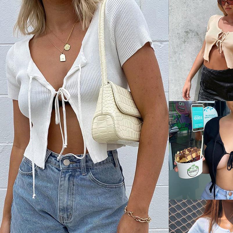 lace up wrapped chest women tank tie front blouse short sleeves shirts slim camisole, White
lace up wrapped chest women tank tie front blouse short sleeves shirts slim camisole, White