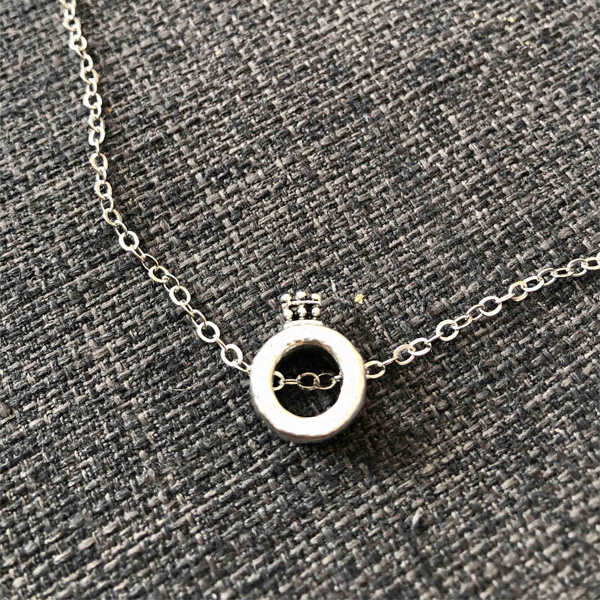 Exquisite Silver Plated Crown Pendent Necklace Fit Pandora Women Nice Gift Wedding Jewelry