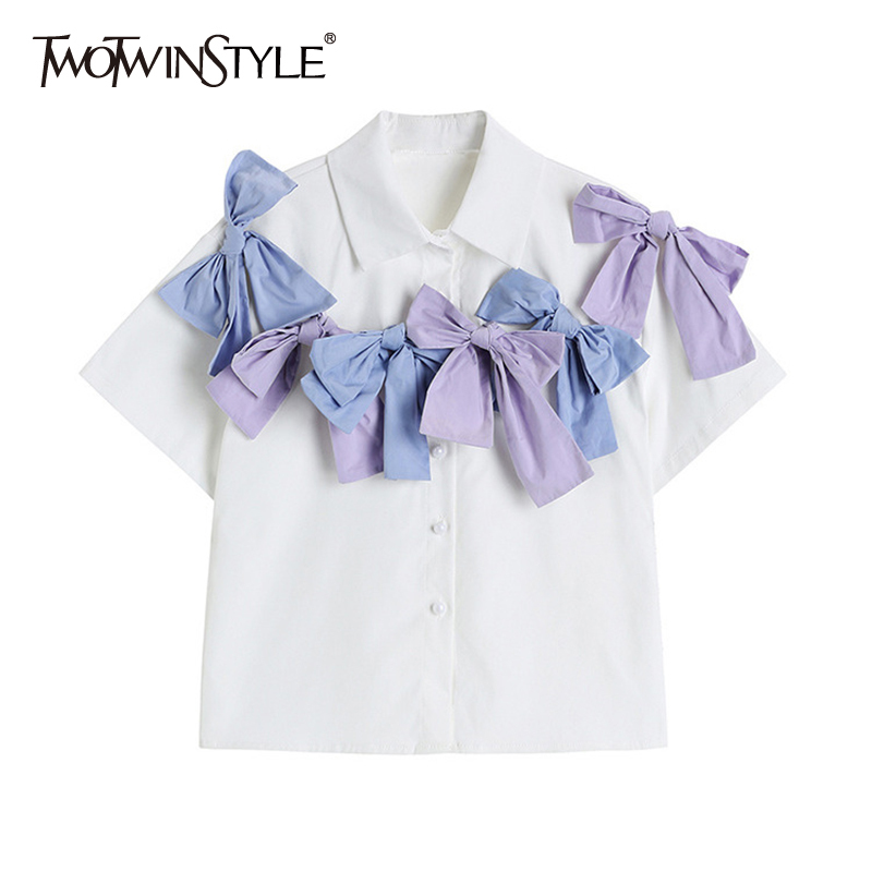 Casual Hit Color Shirts For Women Lapel Short Sleeve Patchwork Bowknot Straight Loose Blouse Female Summer 210524, Aspicture
Casual Hit Color Shirts For Women Lapel Short Sleeve Patchwork Bowknot Straight Loose Blouse Female Summer 210524, Aspicture
