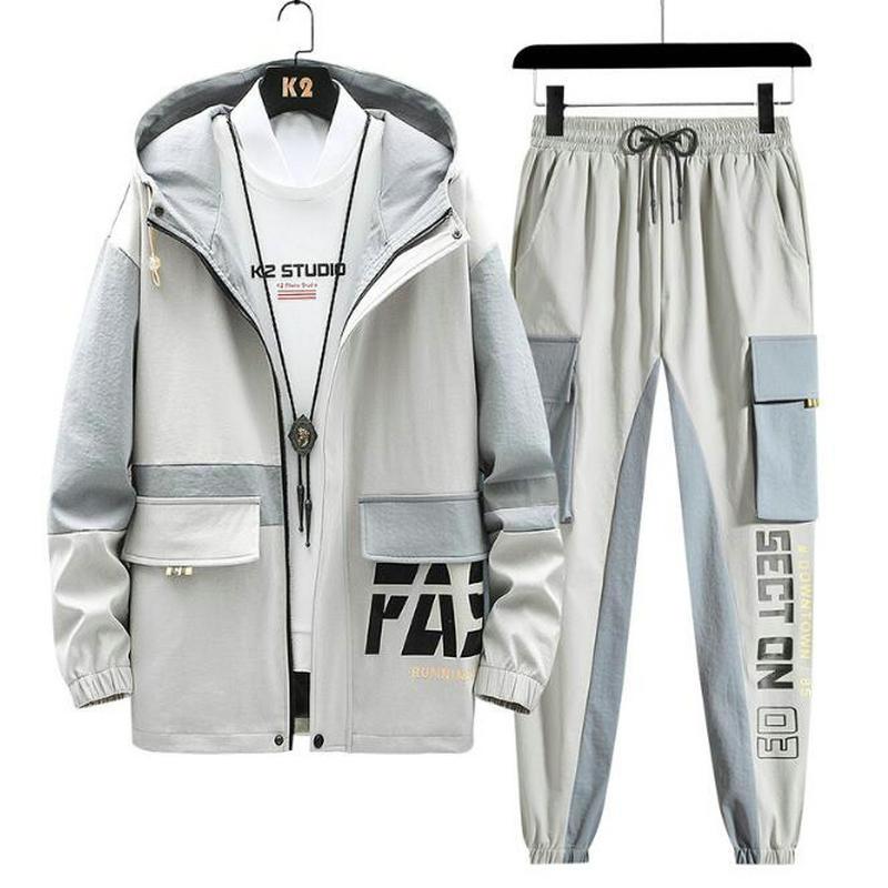 men's tracksuits 2021 sweatsuit sets 2 piece zipper sweatshirt jacket+pants track suit male casual tracksuit men sportswear set clothes, Gray
men's tracksuits 2021 sweatsuit sets 2 piece zipper sweatshirt jacket+pants track suit male casual tracksuit men sportswear set clothes, Gray
