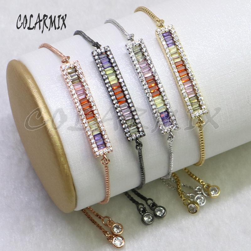 Charm Bracelets 6Pcs Chain Bracelet Rainbow Color Zircon Charms Fashion Jewelry Gift For Lady Her1
Charm Bracelets 6Pcs Chain Bracelet Rainbow Color Zircon Charms Fashion Jewelry Gift For Lady Her1