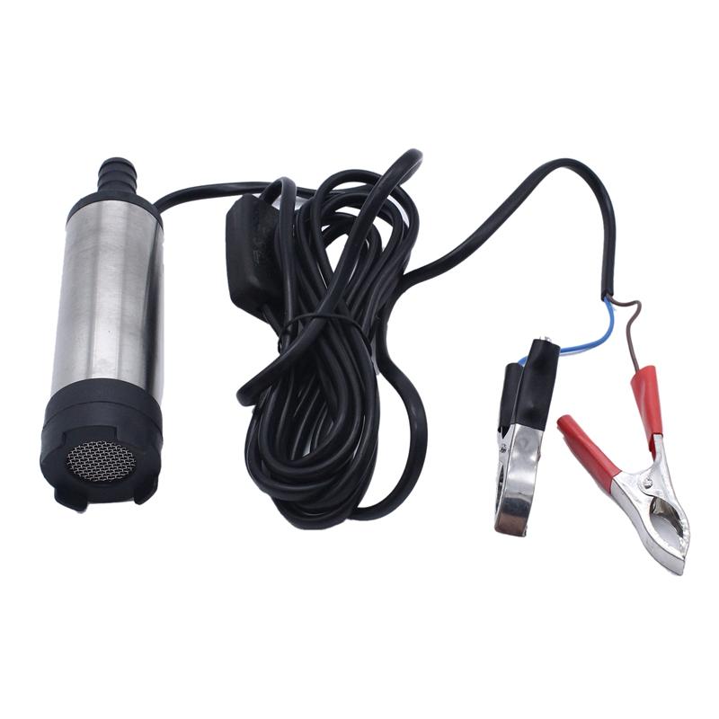 

Car Washer Portable Mini Electric Submersible Pump For Pumping Oil Water Fuel Transfer Stainless Steel Shell 12L/Min DC 12V
