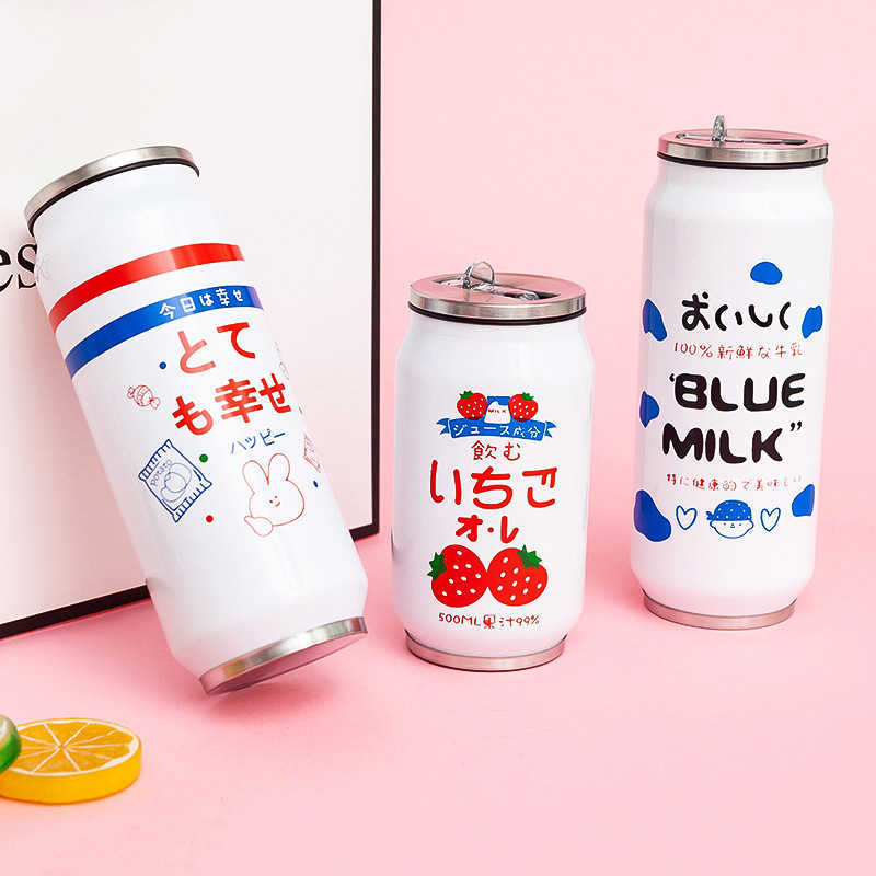 Water Bottle Can Cup Stainless Steel Cute Strawberry Girl Kids Insulated Portable Wide Mouth 500ml Travel Thermos Lovely Can cup Y0910
Water Bottle Can Cup Stainless Steel Cute Strawberry Girl Kids Insulated Portable Wide Mouth 500ml Travel Thermos Lovely Can cup Y0910