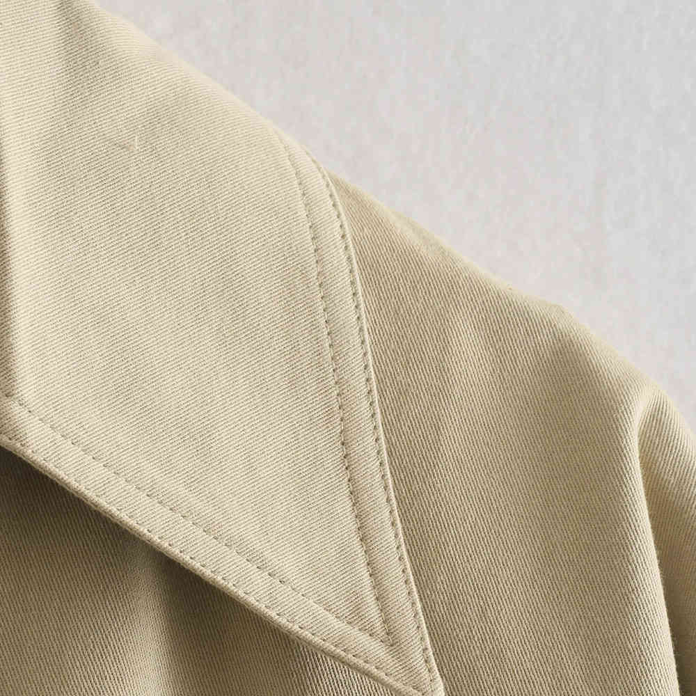 BBWM Women Long Trench Coat Oversized Long Sleeves Casual Fashion Windbreaker Woman Coats Outfit 210520