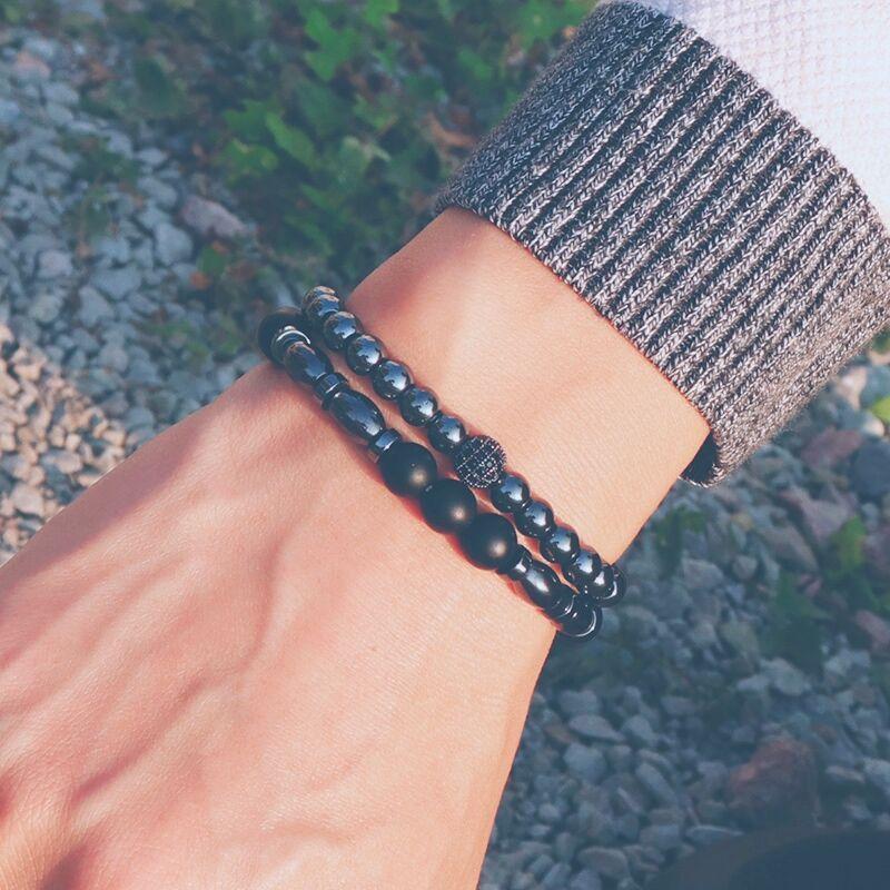Beaded, Strands Men Beaded Bracelet Set Natural Onyx Hematite Stone Charm Braclet Homme Wrist Accessories Birthday Party For Husband Gift
Beaded, Strands Men Beaded Bracelet Set Natural Onyx Hematite Stone Charm Braclet Homme Wrist Accessories Birthday Party For Husband Gift