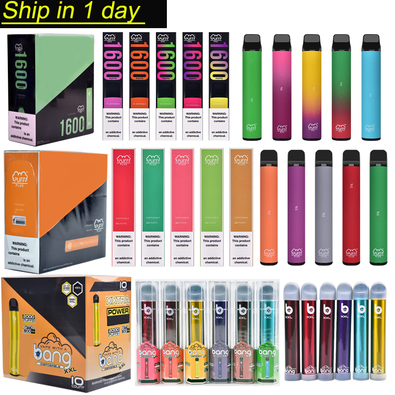 Puff Bar Plus XXL Disposable Vape Pen Electronic Cigarette 800 1600 Puffs Kit Prefilled Cartidge Vs Bang XXL
Puff Bar Plus XXL Disposable Vape Pen Electronic Cigarette 800 1600 Puffs Kit Prefilled Cartidge Vs Bang XXL