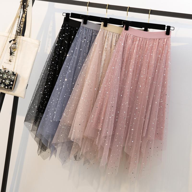 Skirts High Quality Plus Size Elastic Waist Long Tulle Skirt 2021 Summer Women Fashion Star Sequined Irregular Hem Mesh Tutu, Beige
Skirts High Quality Plus Size Elastic Waist Long Tulle Skirt 2021 Summer Women Fashion Star Sequined Irregular Hem Mesh Tutu, Beige