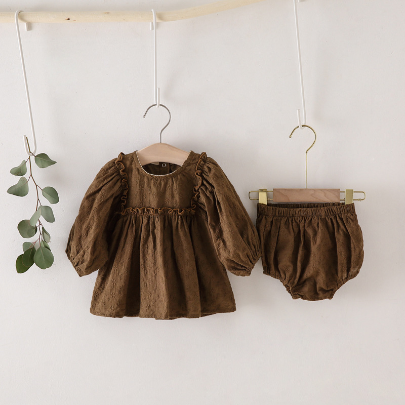 Baby Girls Suit Clothes Clothing Full Sleeve Shirt and Bloomer 2pcs Set Fashion Toddler 210429