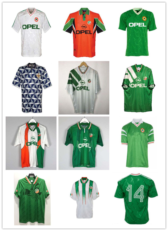 Top 1988 1990 1992 1994 Ireland Retro Jerseys Classic Vintage Soccer jersey Home Green Away White football shirt camisa de futebol, 94 96
Top 1988 1990 1992 1994 Ireland Retro Jerseys Classic Vintage Soccer jersey Home Green Away White football shirt camisa de futebol, 94 96