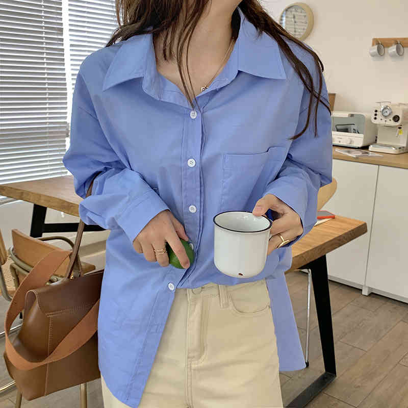 Gentle Solid Lapel Office Lady Female Elegance Stylish Women Chic Basic Blouses All Match Streetwear Shirts 210421