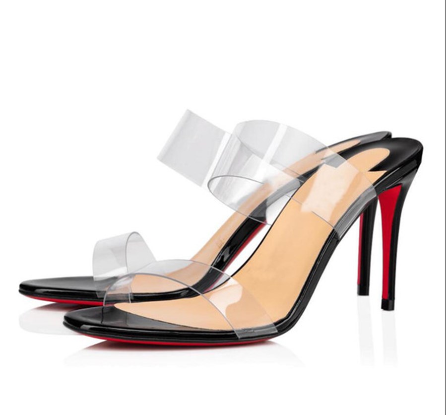 21S Summer Women Sandals Red Soles Heels, Red-Bottom Shoe "Just nothing" Style Leather+ PVC Straps,Sexy Ladies Wedding Party Dress, Black
21S Summer Women Sandals Red Soles Heels, Red-Bottom Shoe "Just nothing" Style Leather+ PVC Straps,Sexy Ladies Wedding Party Dress, Black