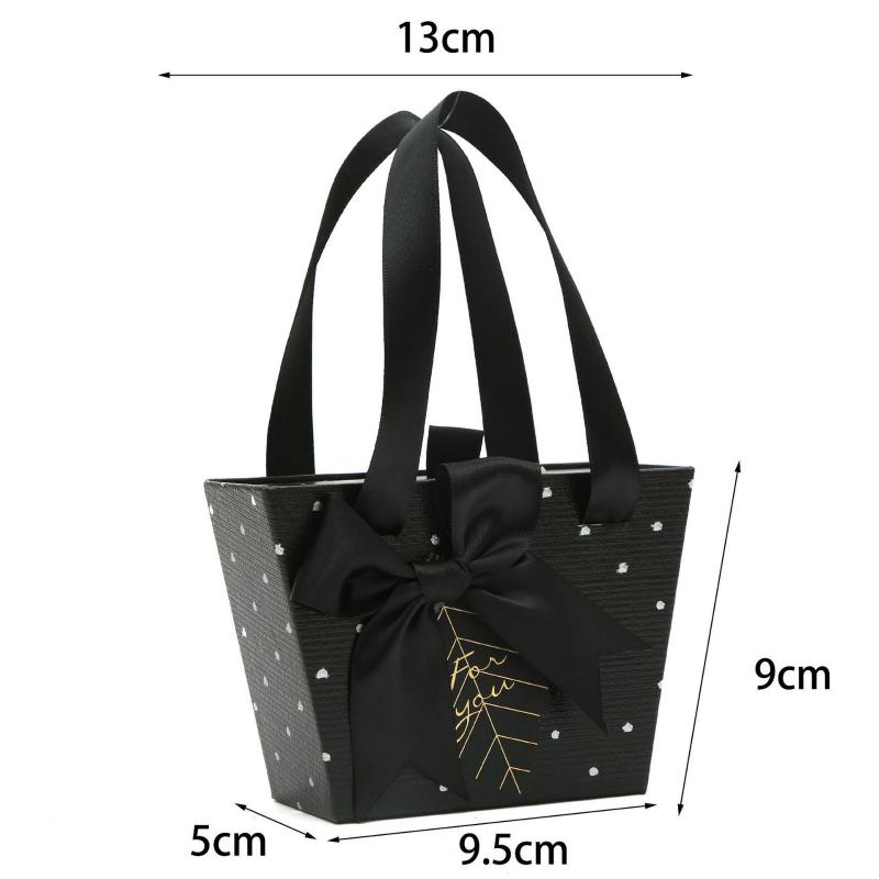 Gift Boxs Bronzing Protable Paper Box Leather Portable Rope Chocolate Candy Packaging Birthday Party Year Decoration Wrap